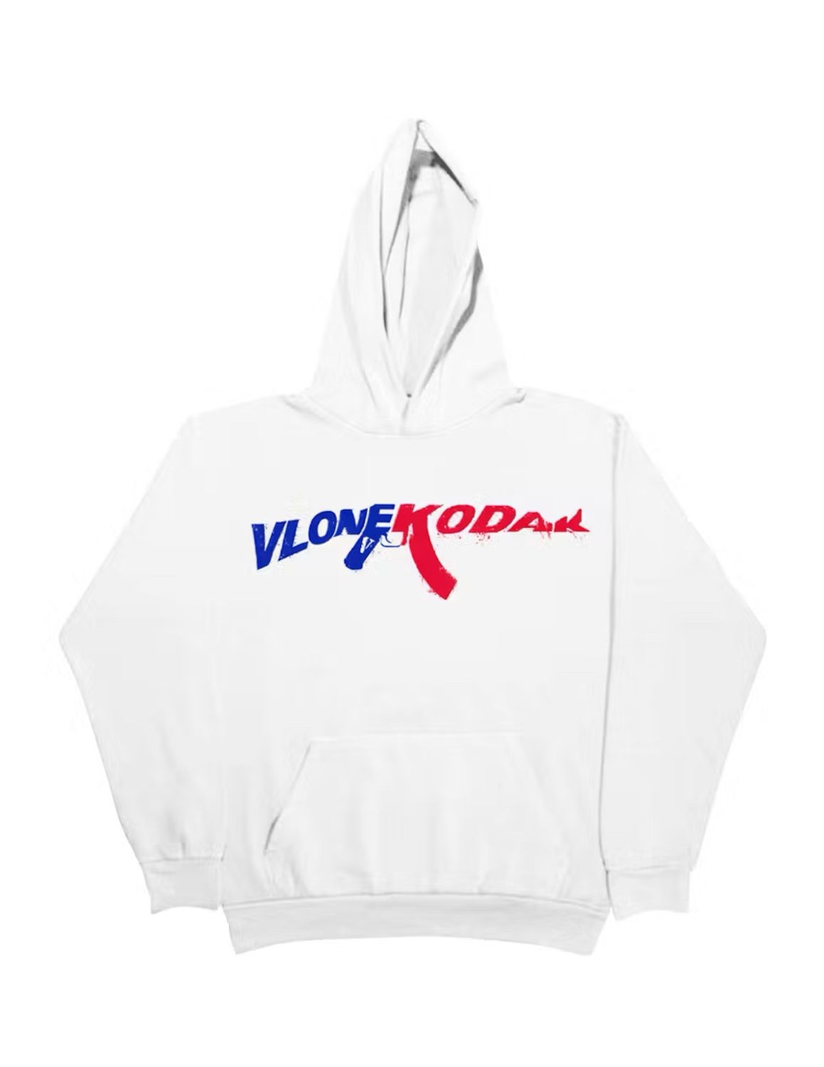 KODAK BLACK x VLONE HOODIE  “AK47/WHT”  (MEDIUM)  NEW