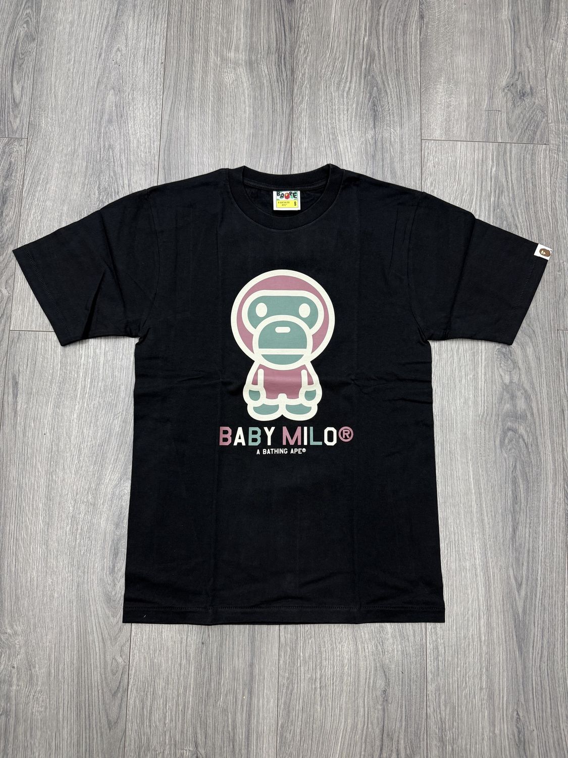 BAPE TEE “BLK/ BABY MILO ”   (SMALL)  NEW