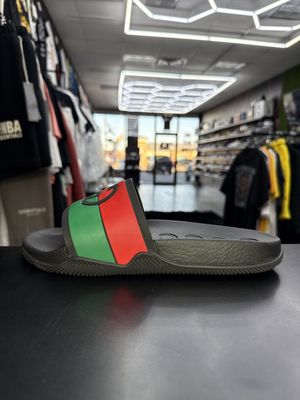 GUCCI SLIDES “BLK/RED/GRN”  (SZ 8)  USED/OG ALL