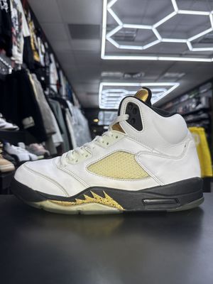 J5 “OLYMPIC”  (SZ 10.5)  USED/OG BOX (NO INSOLES)