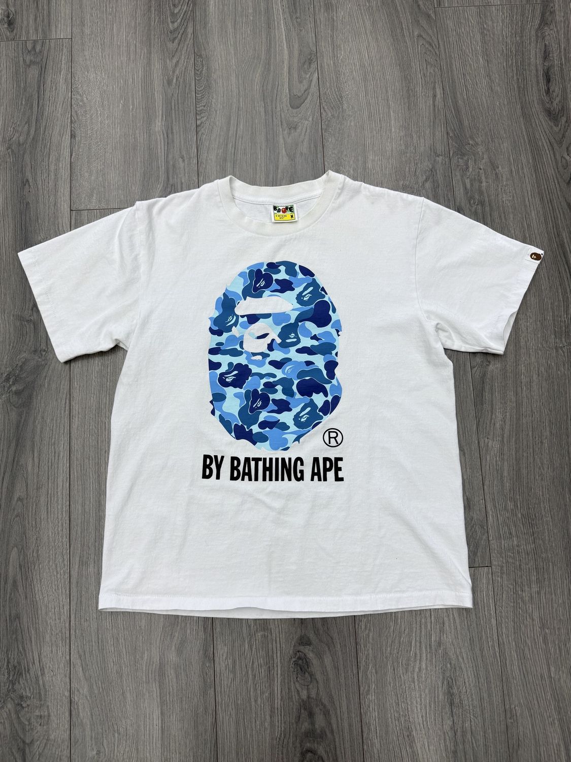 BAPE TEE “BLUE/WHT”  (MEDIUM)  USED