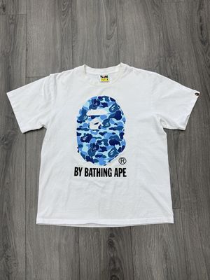 BAPE TEE “BLUE/WHT”  (MEDIUM)  USED