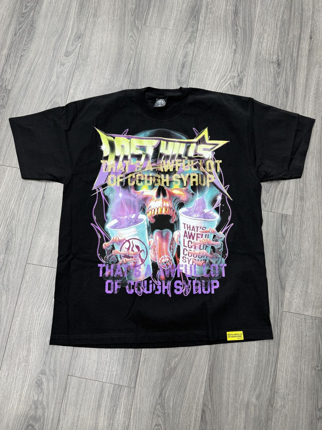 LOST HILLS x AWFUL LOTTA COUGH SYRUP “SKULL/BLK”  (XXL)  NEW