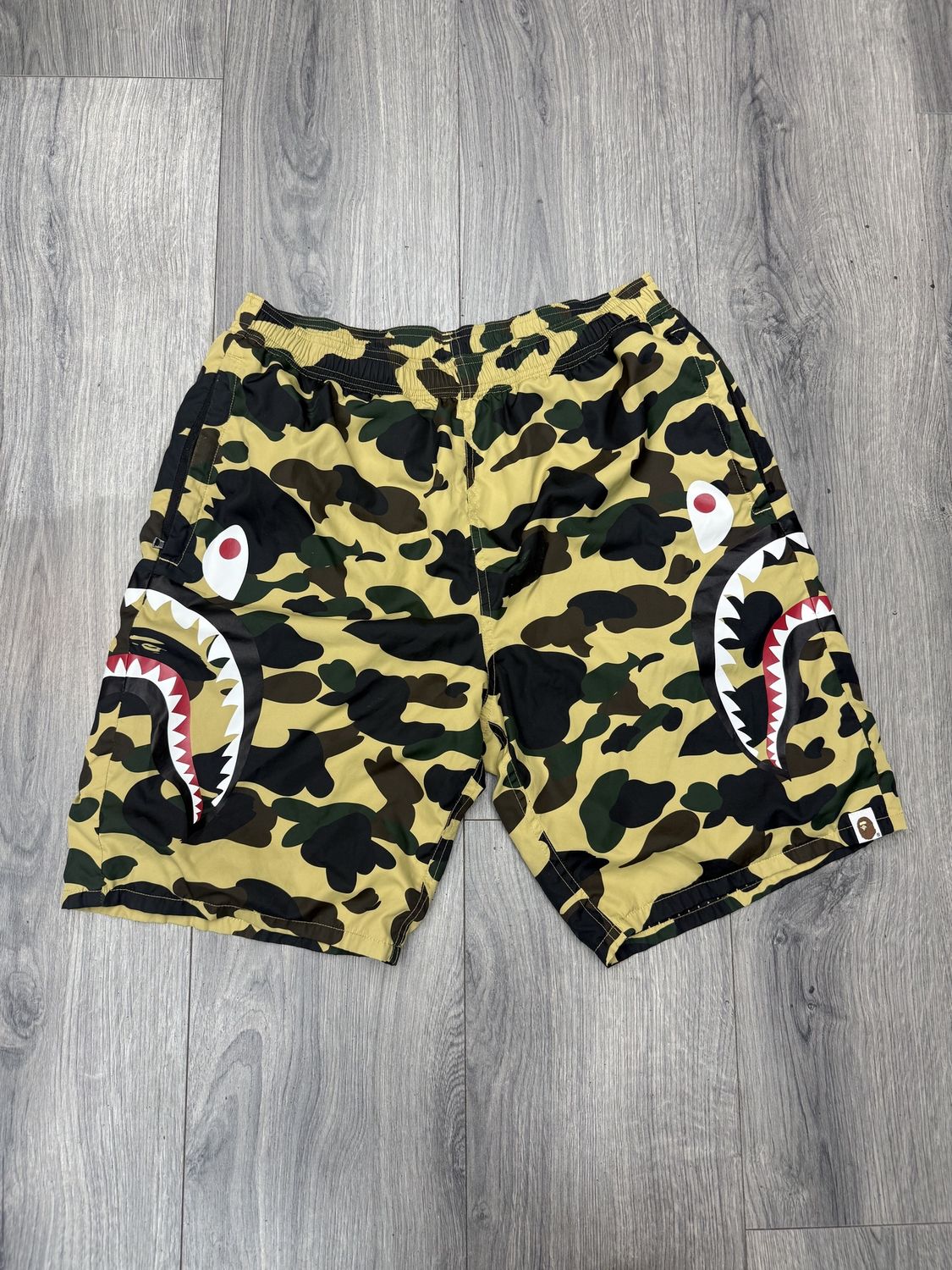 BAPE SHORTS “YLW”  (LARGE)  PRE-OWNED