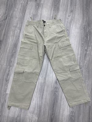 STUSSY CARGO PANTS  “GREY”  (32W)  PRE-OWNED