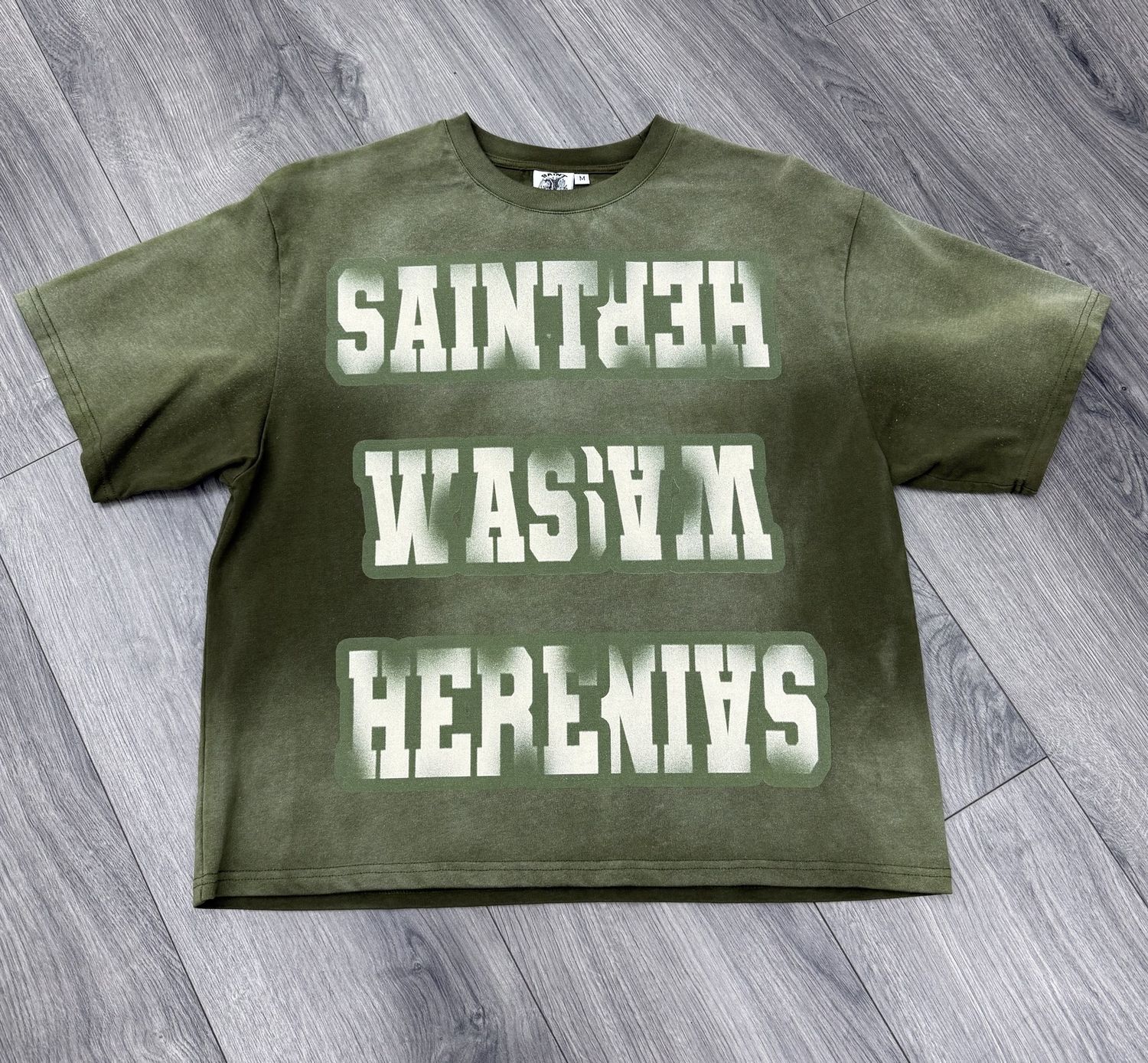 SAINT VANITY TEE “GRN”  (MEDIUM)  PRE-OWNED
