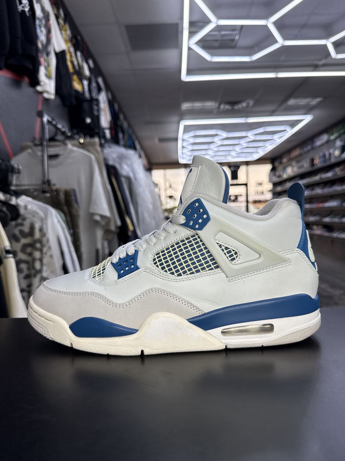 J4 “MILITARY BLUE”  (SZ 9.5)  USED/OG  BOX