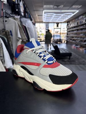 DIOR B22 “BLUE/RED”  (SZ 9US)  USED/NO BOX or INSOLES