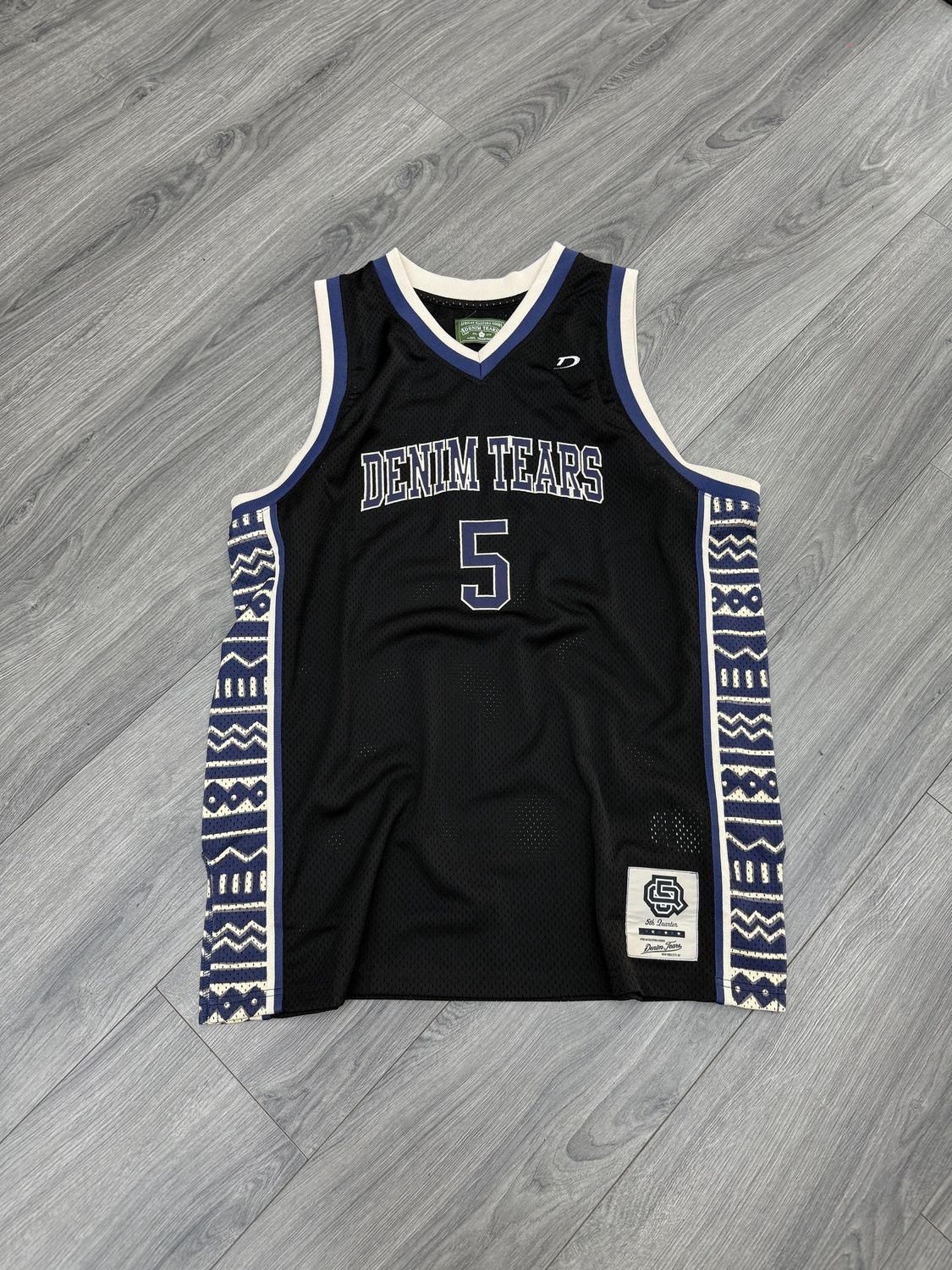 DENIM TEARS GAME JERSEY “BLK”  (X-LARGE)  PRE-OWNED