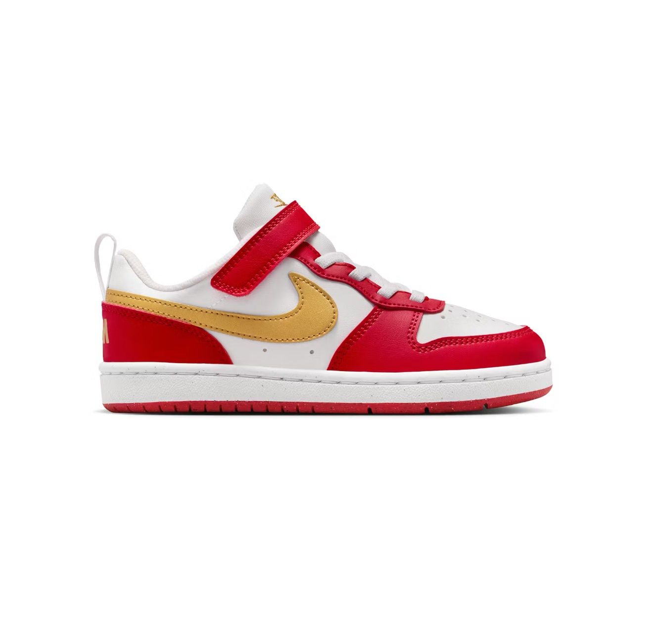 NIKE COURT LOW RECRAFT “UNIVERSITY RED/GOLD”  (SZ 11c)  NEW/OG BOX (NO LID)
