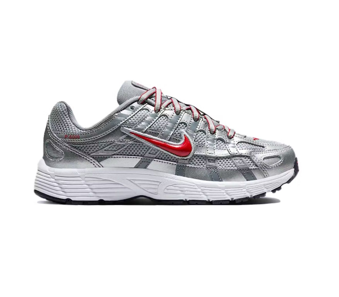 NIKE P-6000 “SILVER COOL RED”  (SZ 4Y / 5.5W)  NEW/OG BOX (NO LID)