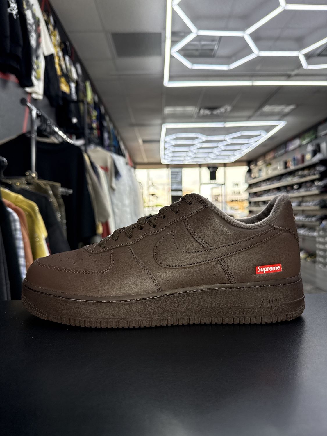 NIKE AF1 x SUPREME “BAROQUE BROWN”  (SZ 10)  USED/OG BOX