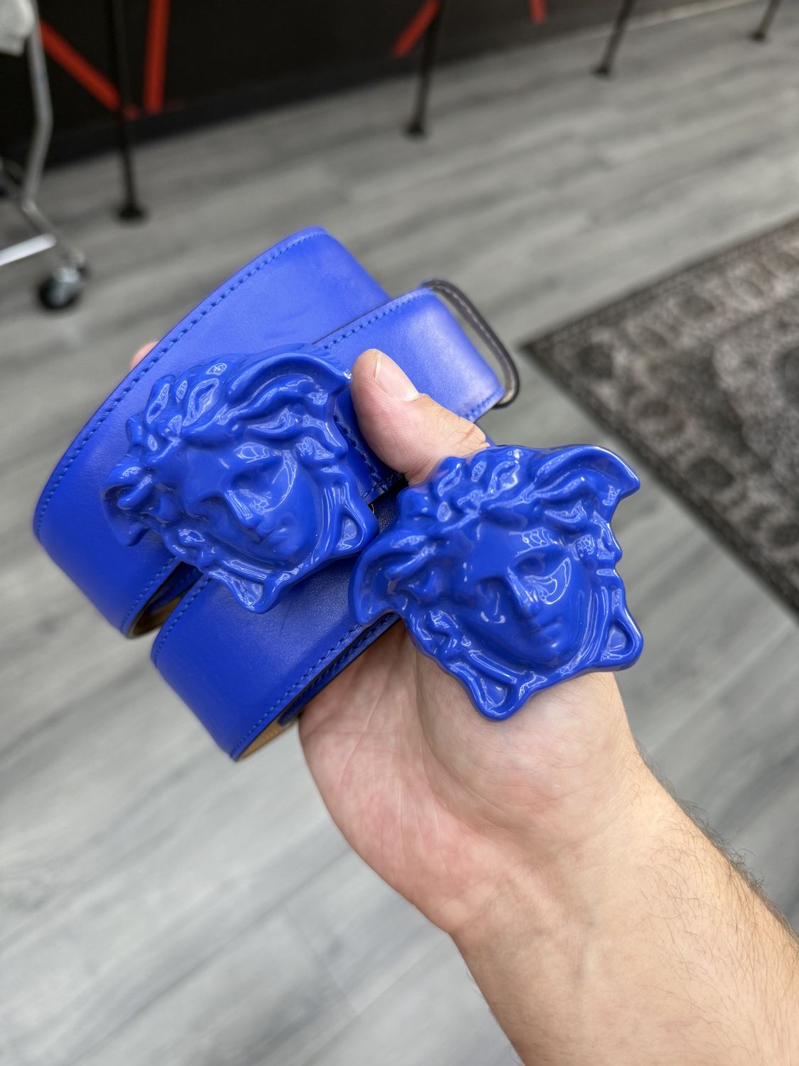 VERSACE BELT “BLUE”  (34-38w)  NEW