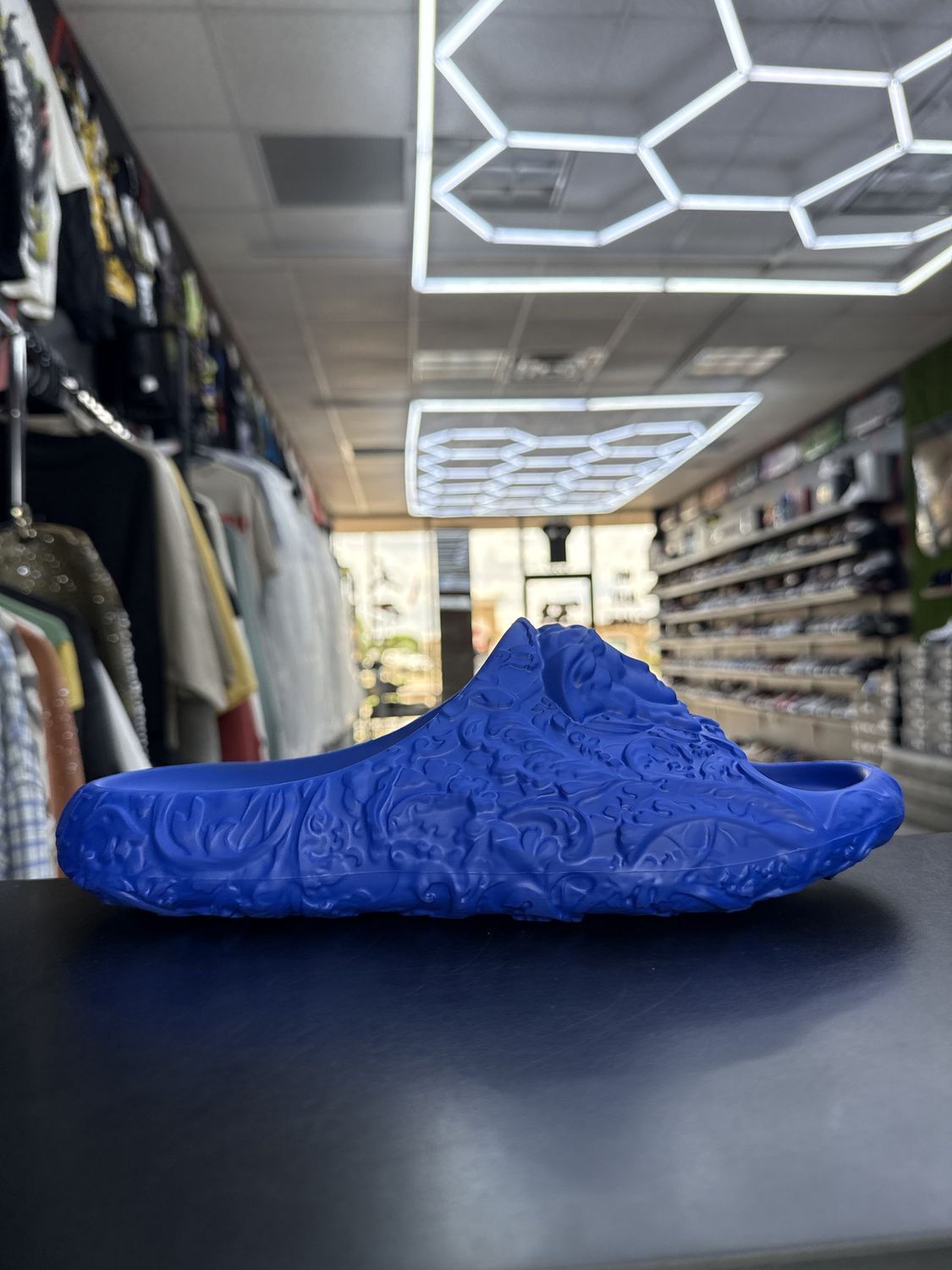 VERSACE DIMENSION SLIDES “BLUE”  (SZ 10US / 43) USED