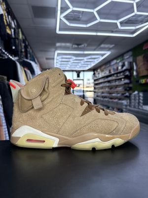 J6 x TRACIS SCOTT “BRITISH KHAKI”  (SZ 8.5)  USED/OG ALL