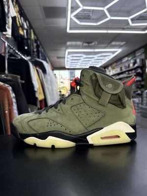 J6 x TRACIS SCOTT “OLIVE”  (SZ 8.5)  USED/OG ALL