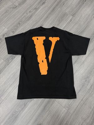 VLONE TEE “BLK/ORANGE”  (X-LARGE)  USED