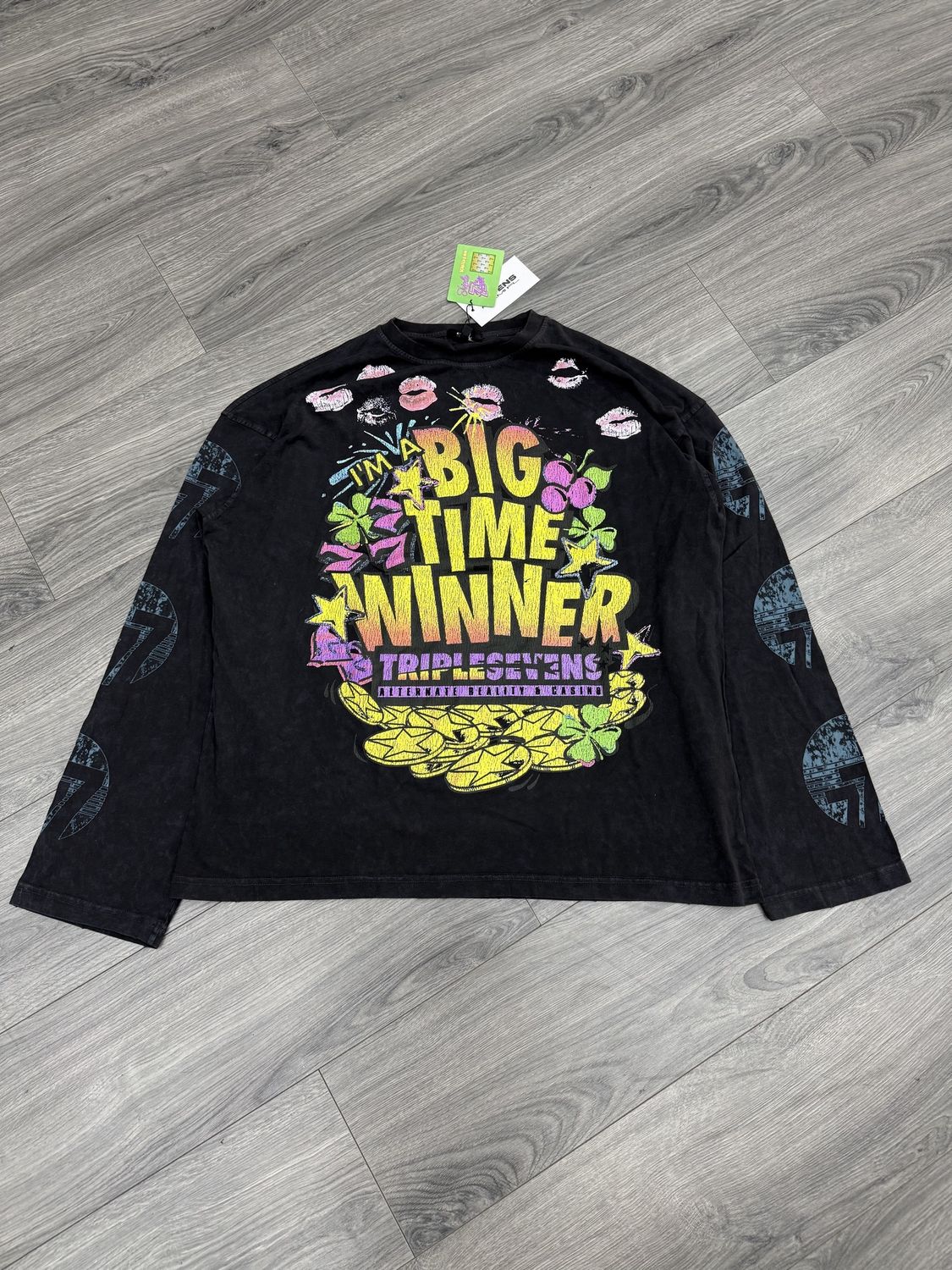 TRIPLE 7s CLUB “LOTTERY/BLK”  (LARGE)  NEW