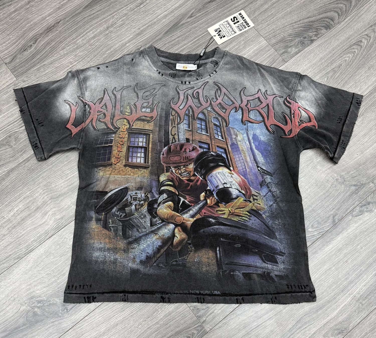 VALE FOREVER TEE “ROLLERBLADE/F*CK YOU”  (X-LARGE)  NEW