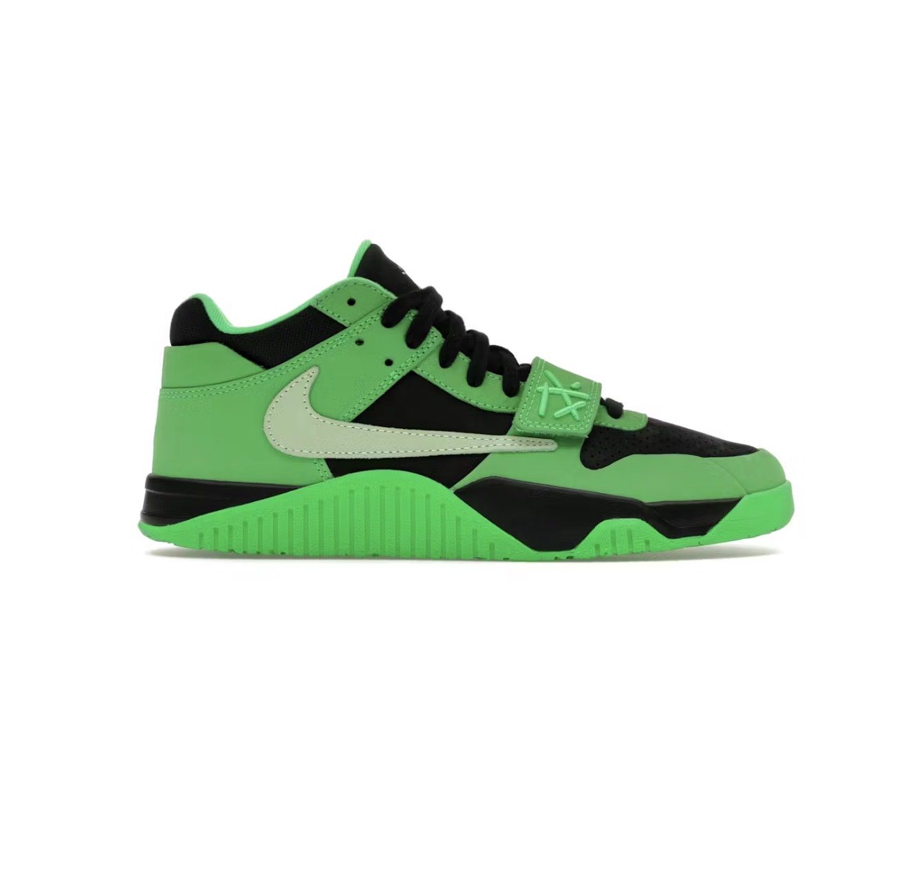 JORDAN CJ1 T-REXX x TRACIS SCOTT  “GREEN SPARK”  (SZ 10.5)  NEW/OG ALL
