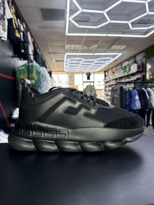 VERSACE CHAIN REACTION “BLK”  (SZ 12US / 45)  USED/OG ALL