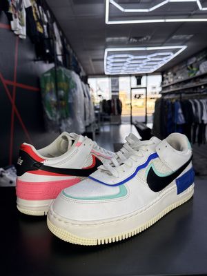 NIKE AF1 SHADOW  “WHT BLUE BLK”  (SZ 9.5M / 11W)  USED/OG BOX