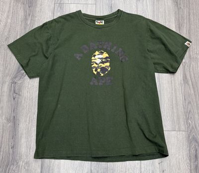BAPE TEE “GRN/CAMO”  (X-LARGE)  PRE OWNED