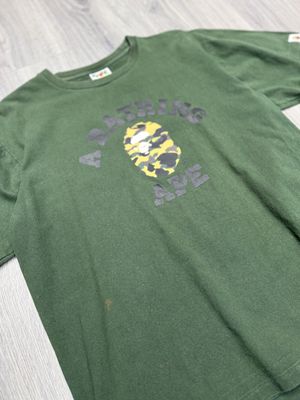 BAPE TEE “GRN/CAMO”  (X-LARGE)  PRE OWNED