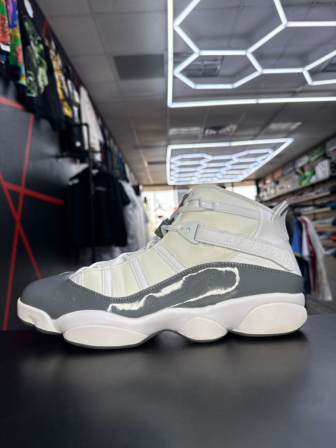 JORDAN 6 RING “WHT/GREY”  (SZ 12)  USED/OG ALL