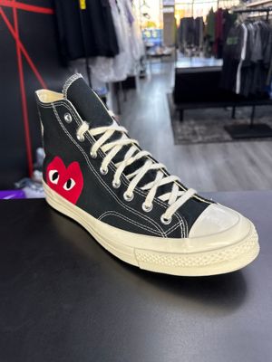 CONVERSE x CDG “BLK”  (SZ 11)  USED/NO BOX