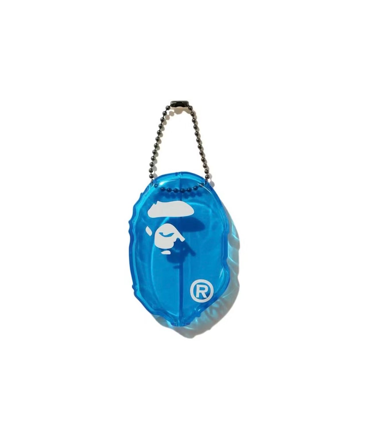 BAPE COIN CASE / KEY CHAIN  “CLEAR/BLUE”  NEW
