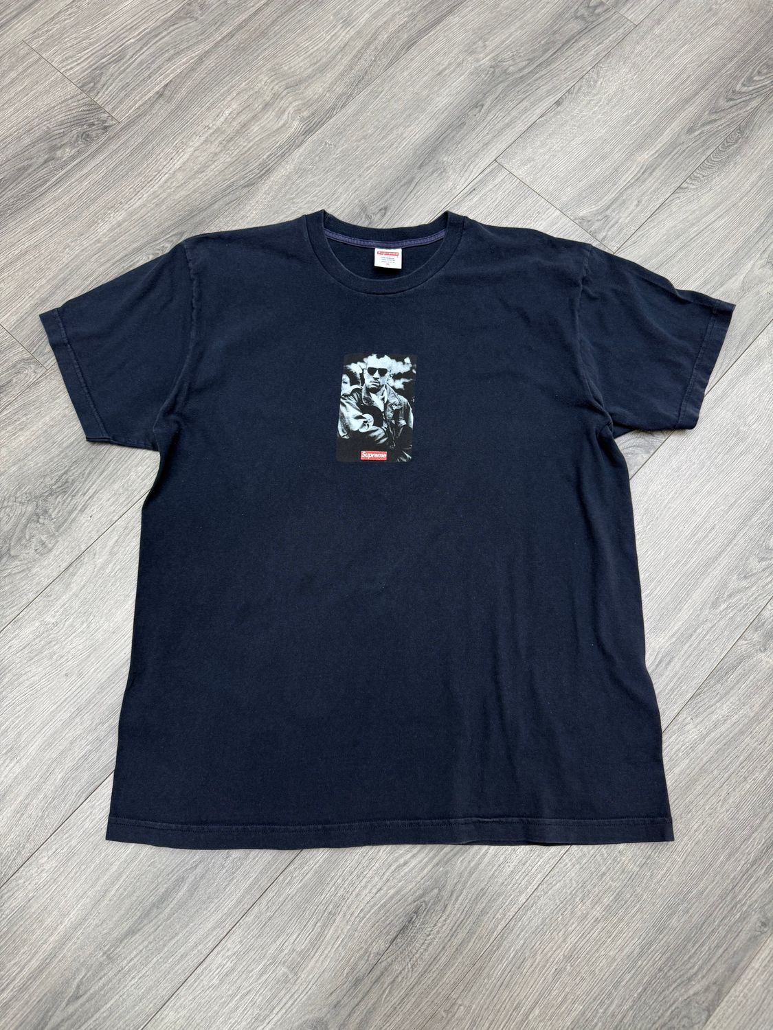 SUPREME TEE “TAXI DRIVER/NAVY”  (X-LARGE)  PRE OWNED