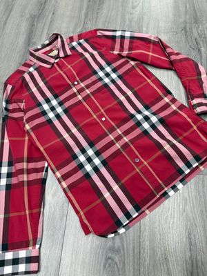 BURBERRY POLO L/S  “RED”  (MEDIUM)  PRE OWNED