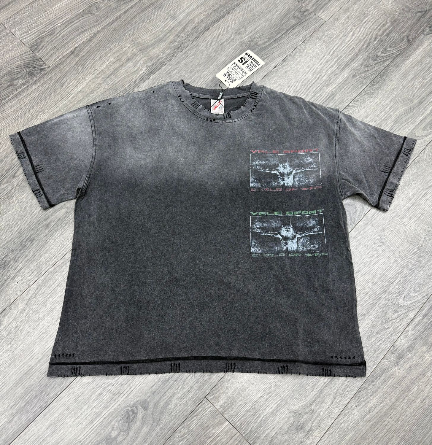 VALE FOREVER TEE “CHRIST/BLK”  (LARGE)  NEW