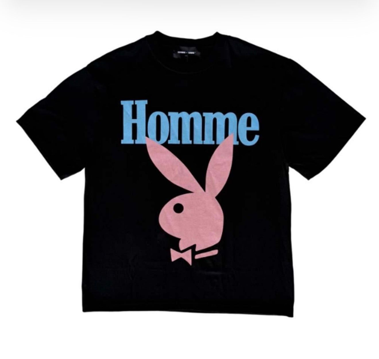 HOMME &amp; FEMME TEE “PLAYBOY/BLK”  (MEDIUM)  NEW