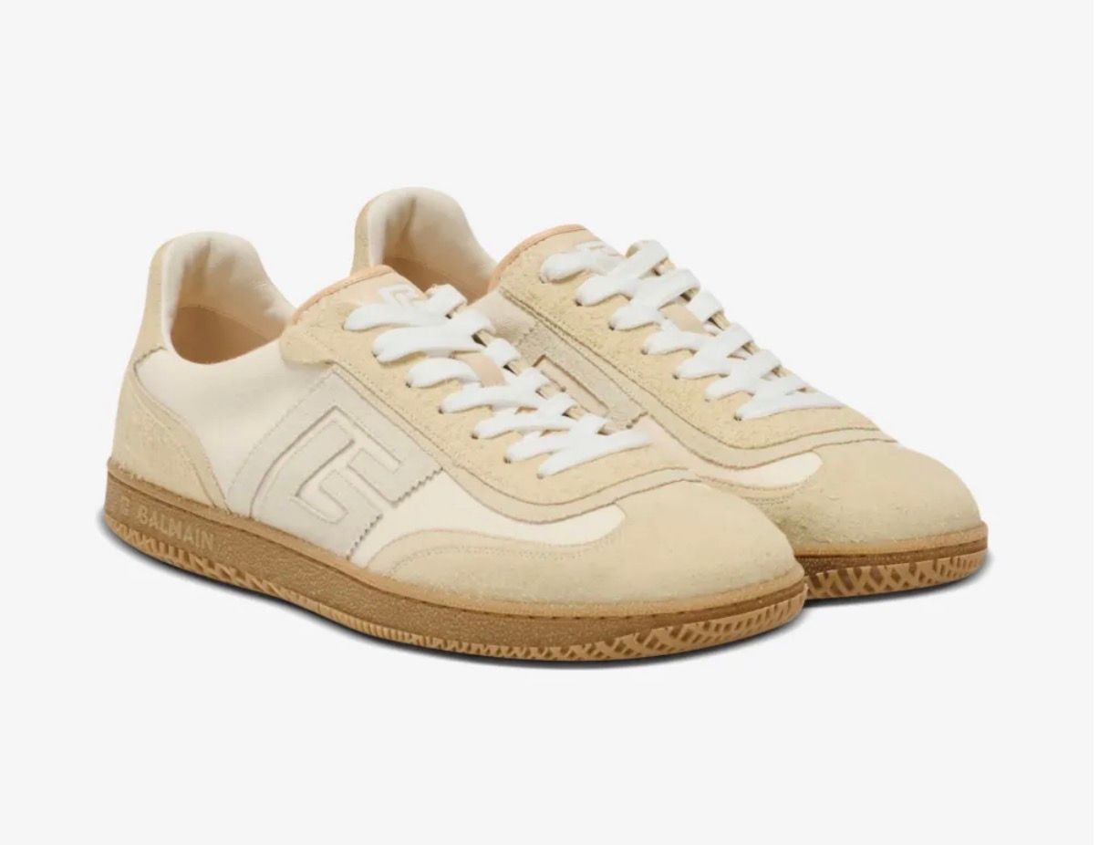 BALMAIN SWAN TRAINER “BEIGE”  (SZ 10US)  NEW/OG BOX