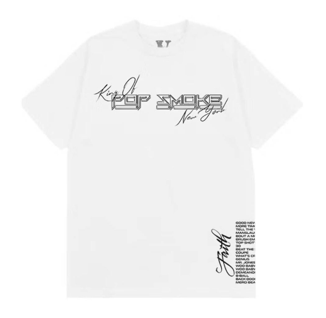 VLONE x POP SMOME TEE  “WHT/FAITH”   (LARGE)  NEW
