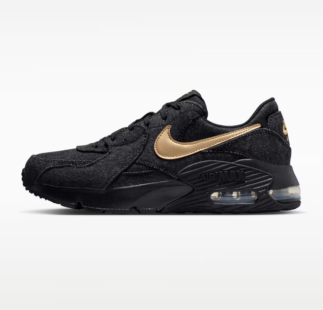 NIKE AIR MAX EXCEE  “BLK/GOLD”  (SZ 5.5M / 7W)  NEW/NO BOX