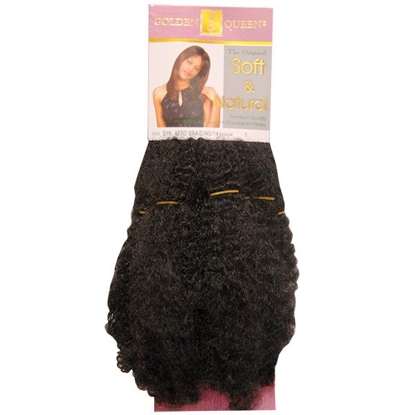 SOFT &amp; NATURAL SYN. AFRO BRAID 14, Color: #1B