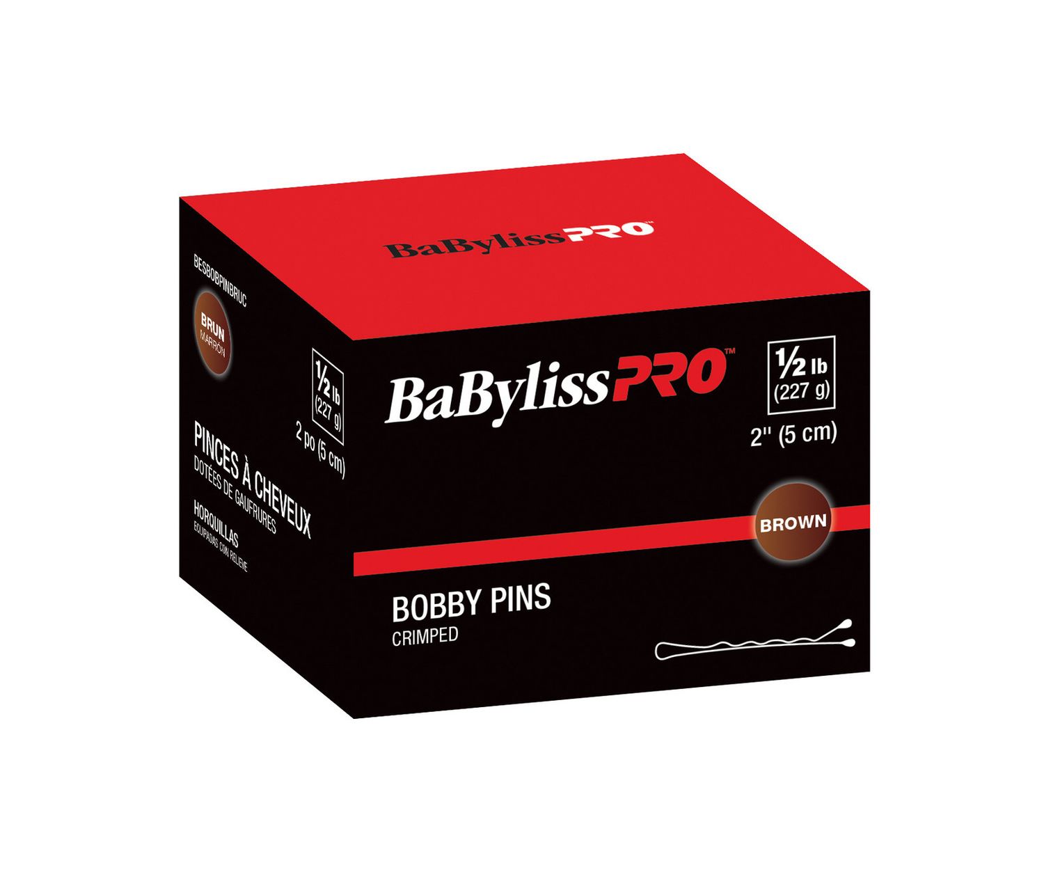 BOBBY PINS 1/2LB BROWN 2&quot;