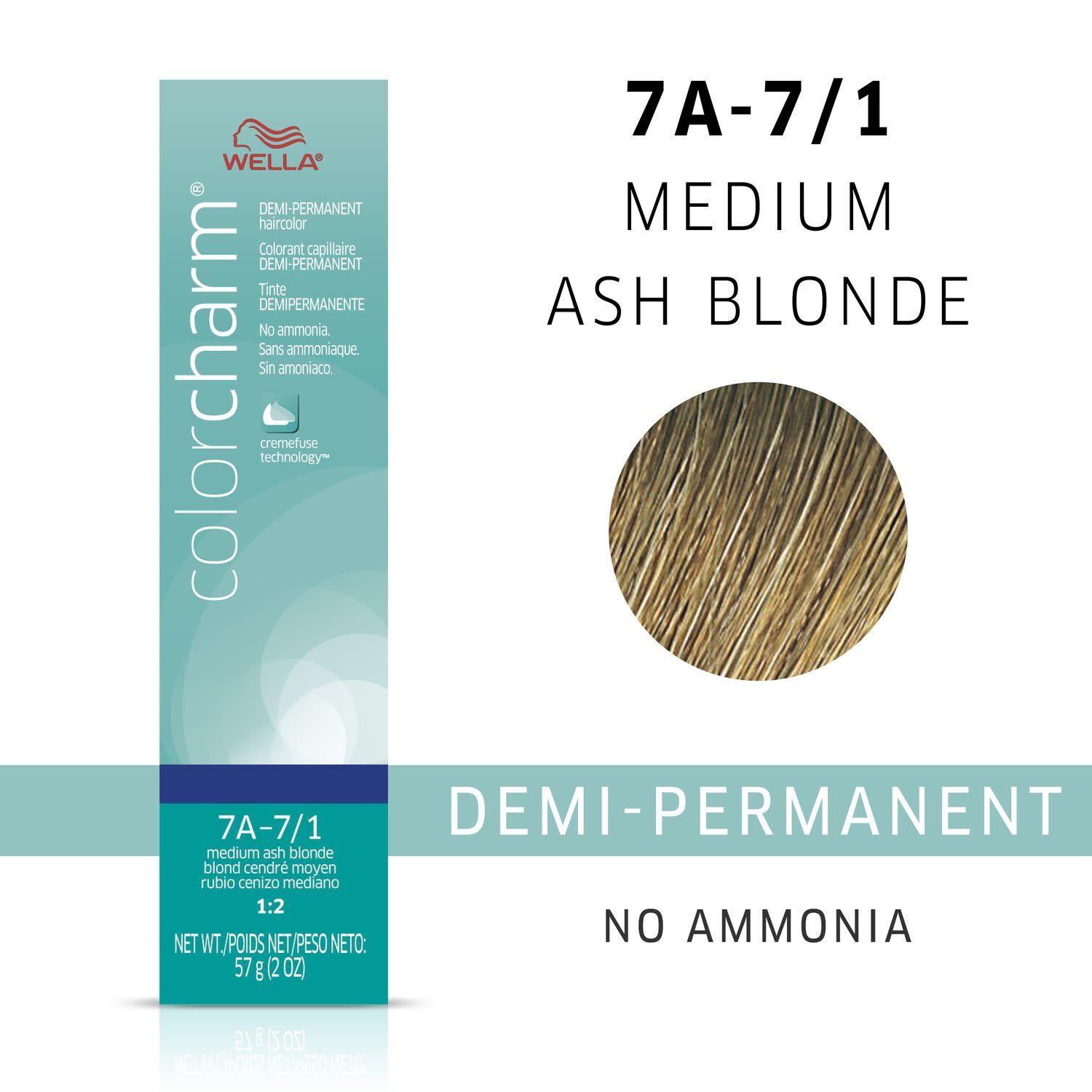 COLOR CHARM DEMI-PERMANENT - 7A - 7/1 MEDIUM ASH BLONDE