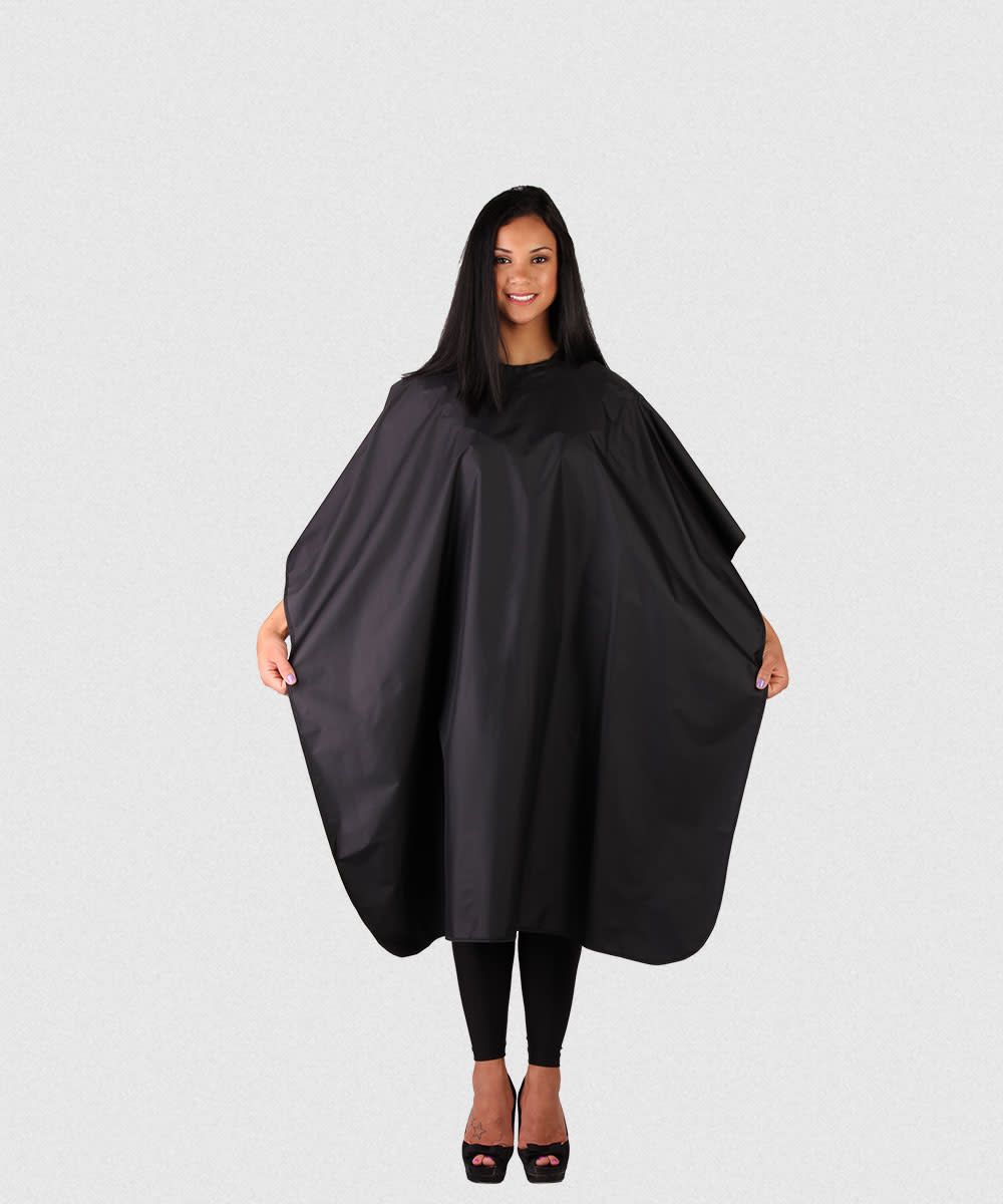 STANDARD CUTTING CAPE BLACK - SNAP NECK