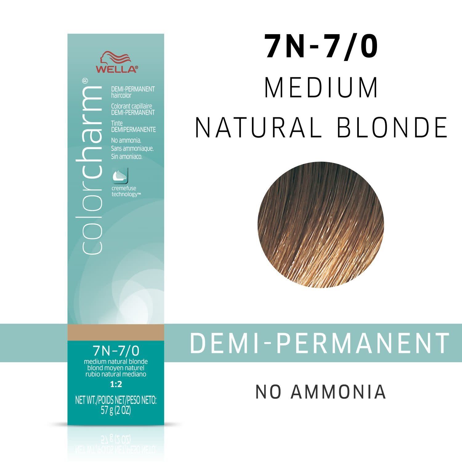 COLOR CHARM DEMI-PERMANENT - 7N - 7/0 MEDIUM NATURAL BLONDE