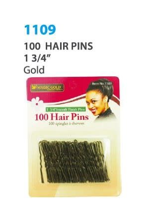 100 HAIR PINS 1 3/4" BROWN