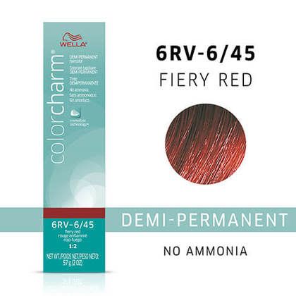 COLOR CHARM DEMI-PERMANENT - 6RV - 6/45 FIERY RED (DISCONTINUED)