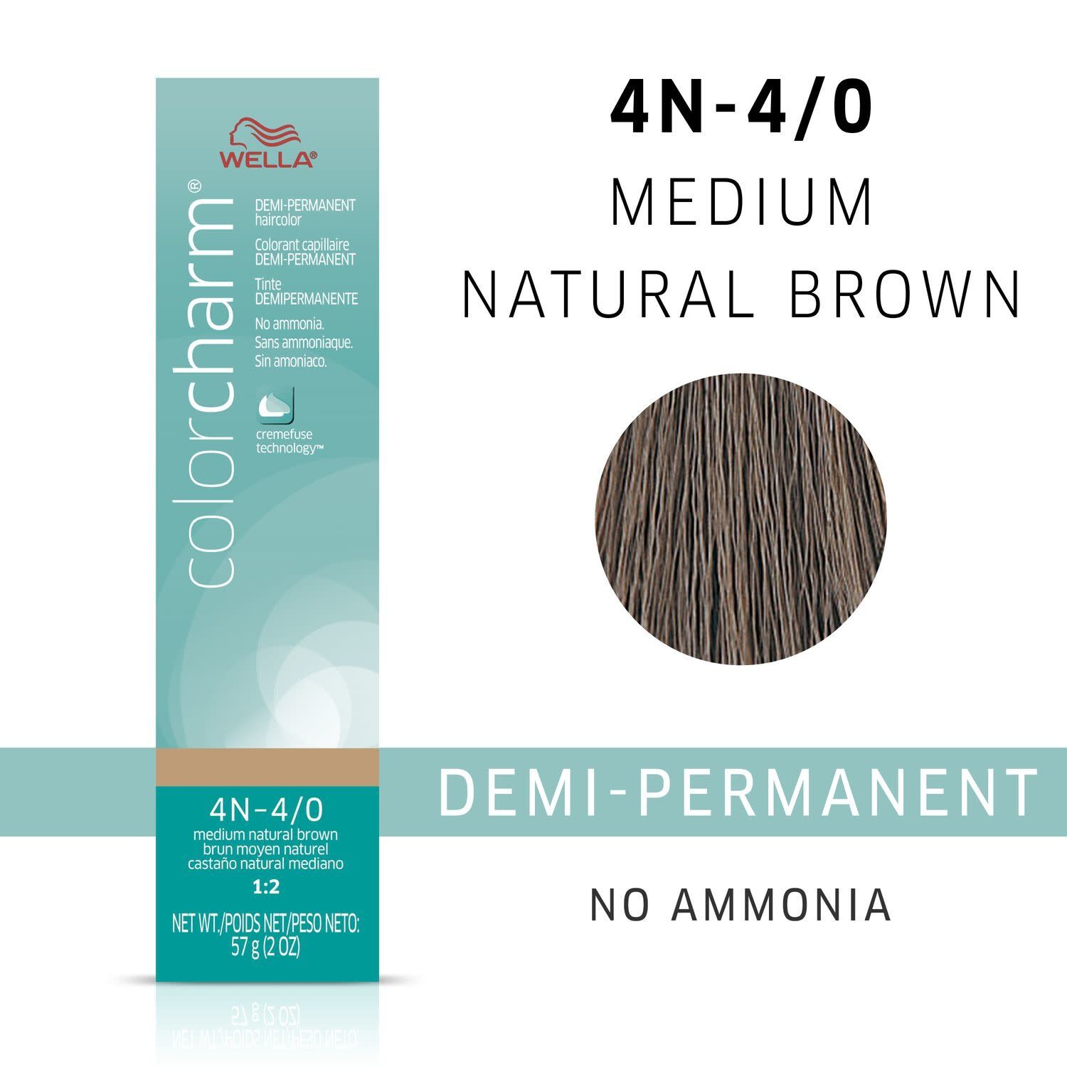 COLOR CHARM DEMI-PERMANENT - 4N - 4/0 MEDIUM NATURAL BROWN