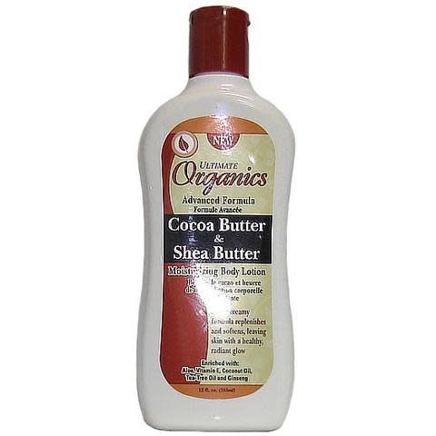 ULTIMATE ORGANICS COCOA BUTTER &amp; SHEA BUTTER LOTION 12OZ