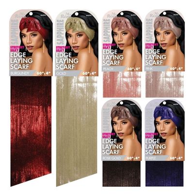 MS. REMI SAPPHIRE STRETCHY SILKY EDGE LAYING SCARF