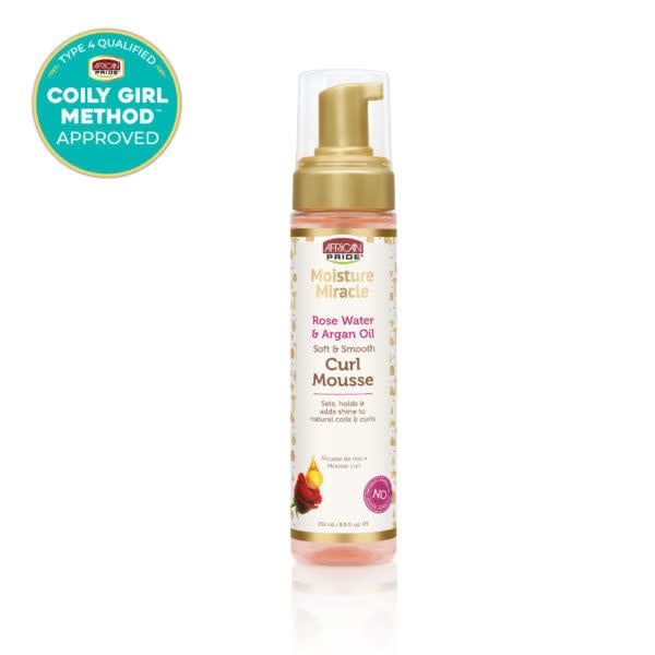 MOISTURE MIRACLE ROSE WATER &amp; ARGAN OIL CURL MOUSSE 8.5OZ