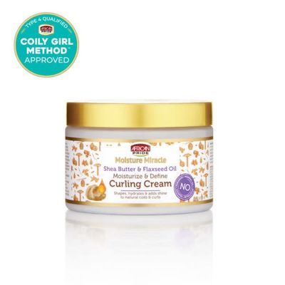 MOISTURE MIRACLE SHEA BUTTER &amp; FLAXSEED OIL CURLING CREAM 12OZ
